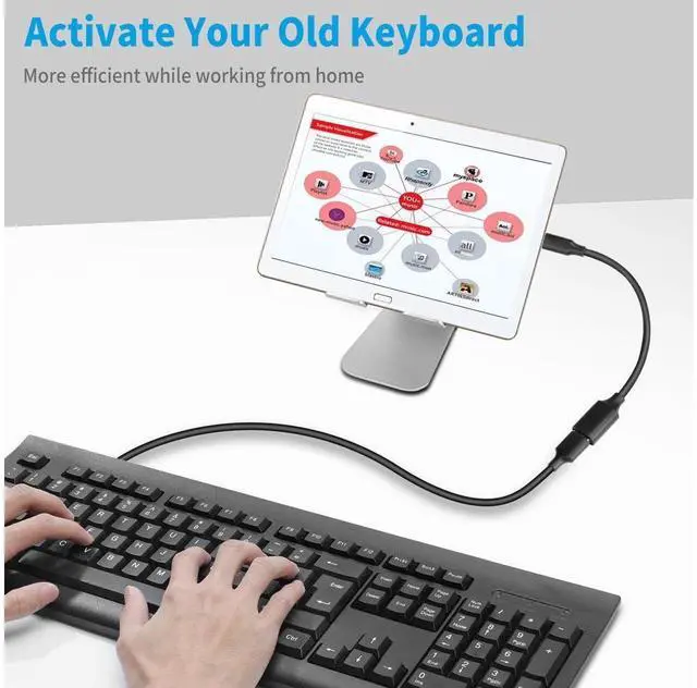 Alt view image 6 of 7 - USB C to USB Adapter Longwwin Type C OTG Cable 1 Pack USB C Male to USB 3.0 A Female Cable Connector Compatible for MacBook Pro 2019 2018, Samsung Galaxy S10 S9 S8 Note 9 8, LG V40 G6 eokCXOY