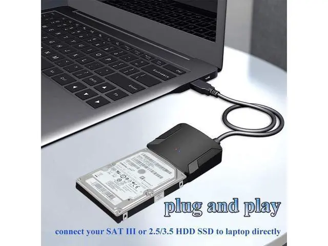Alt view image 7 of 7 - USB 3.0 to SATA Adapter SATA to USB Cable SATA to USB 3.0 External Converter 5Gbps High Speed Plug and Play Cable USB 3.0 to SATA III Hard Driver Adapter Compatible for 2.5/3.5 Inch HDD SSD eokCXOY