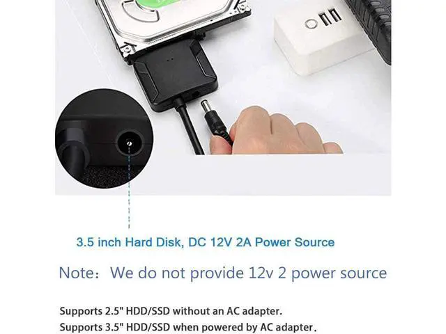 Alt view image 5 of 7 - USB 3.0 to SATA Adapter SATA to USB Cable SATA to USB 3.0 External Converter 5Gbps High Speed Plug and Play Cable USB 3.0 to SATA III Hard Driver Adapter Compatible for 2.5/3.5 Inch HDD SSD eokCXOY