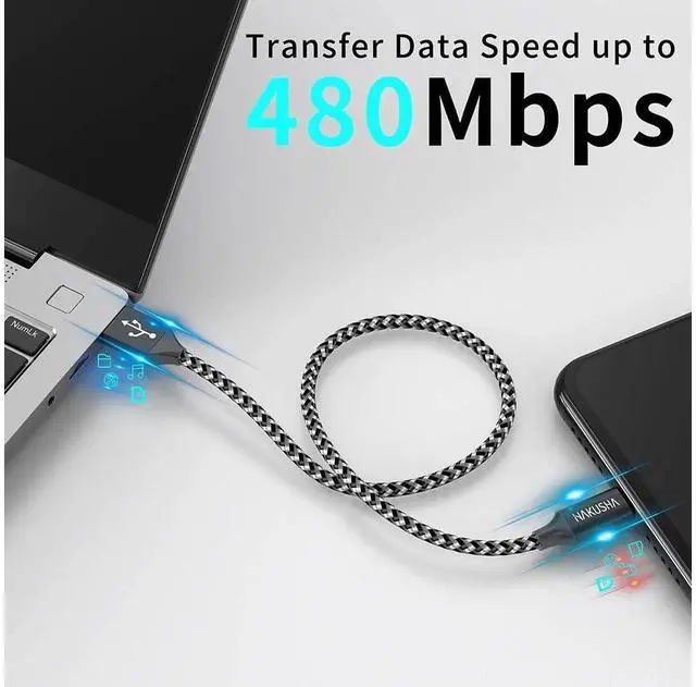 Alt view image 4 of 7 - 5Pack (3/3/6/6/10FT) Fast Charging 3A USB-C to USB-A Nylon Braid Cable Rapid Charger Quick Cord USB C Cable Compatible Samsung Galaxy S10 S9 S8 Plus, Note 10 9 8, LG V50 V40 G8 G7 eokCXOY