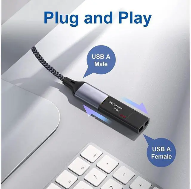 Alt view image 2 of 7 - USB 3.0 Extension Cable 10ft/3M, USB A Male to A Female Cable USB Extension Lead High Speed 5Gbps Data Transfer Compatible for Printer, Scanner, Camera, Keyboard, Card Reader, Hard Drive, USB Disk