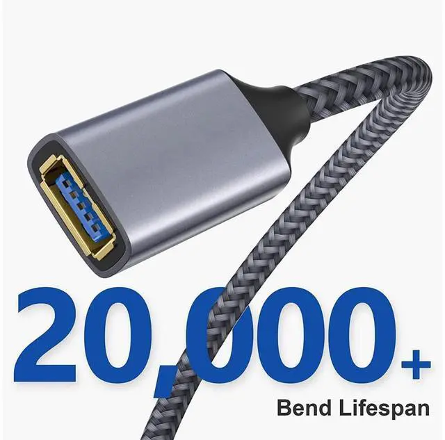 Alt view image 5 of 7 - USB 3.0 Extension Cable 10ft/3M, USB A Male to A Female Cable USB Extension Lead High Speed 5Gbps Data Transfer Compatible for Printer, Scanner, Camera, Keyboard, Card Reader, Hard Drive, USB Disk