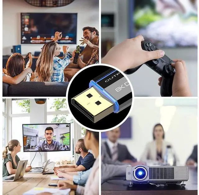 Alt view image 7 of 7 - 8K Long DP Fiber Optic Cable 65FT/20M, Displayport 1.4 Cable, 32.4Gbps Ultra High Speed, 8K@60Hz, 4K@144Hz, Support HBR3, DSC 1.2, HDR10, Compatible with Graphics Card, Projector, Monitor eokCXOY