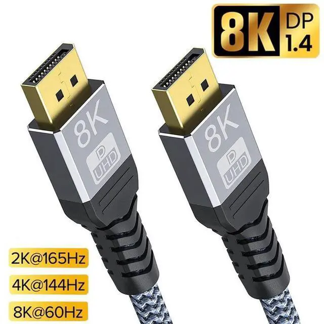 Main image of 8K DisplayPort 1.4 Cable 3.3ft, 8K DP Cable 1.4 (8K@60Hz 4K@120Hz 165Hz 144Hz GSync/FreeSync) Video/Monitor Cable, Displayport to Display Port Cord Braided eokCXOY