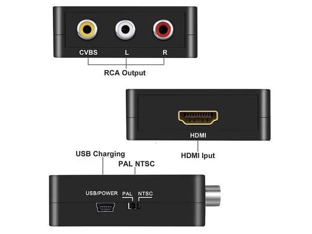 Alt view image 3 of 7 - RCA to HDMI, AV to HDMI, 1080P Mini RCA Composite CVBS AV to HDMI Video Audio Converter Adapter Compatible with Xbox PS3 PS4 STB VHS VCR Camera DVD Game Console, Black eokCXOY