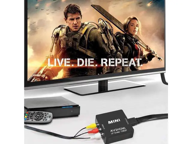 Alt view image 7 of 7 - RCA to HDMI, AV to HDMI, 1080P Mini RCA Composite CVBS AV to HDMI Video Audio Converter Adapter Compatible with Xbox PS3 PS4 STB VHS VCR Camera DVD Game Console, Black eokCXOY