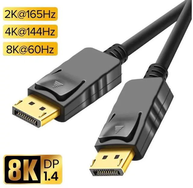 Main image of DisplayPort 1.4 Cable 16 feet / 5M ,8K 60Hz DP1.4 Cable, VESA Certified Display Port Cable, DP to DP 1.4 Cable Cord with [1440P@144Hz, 1080P@240Hz, 4K@120Hz, 8K@60Hz] & HDR HBR3 Support (16feet)