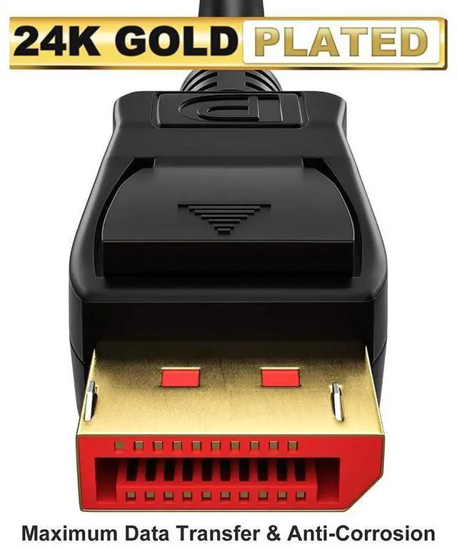 Alt view image 3 of 7 - DisplayPort 1.4 Cable 16 feet / 5M ,8K 60Hz DP1.4 Cable, VESA Certified Display Port Cable, DP to DP 1.4 Cable Cord with [1440P@144Hz, 1080P@240Hz, 4K@120Hz, 8K@60Hz] & HDR HBR3 Support (16feet)