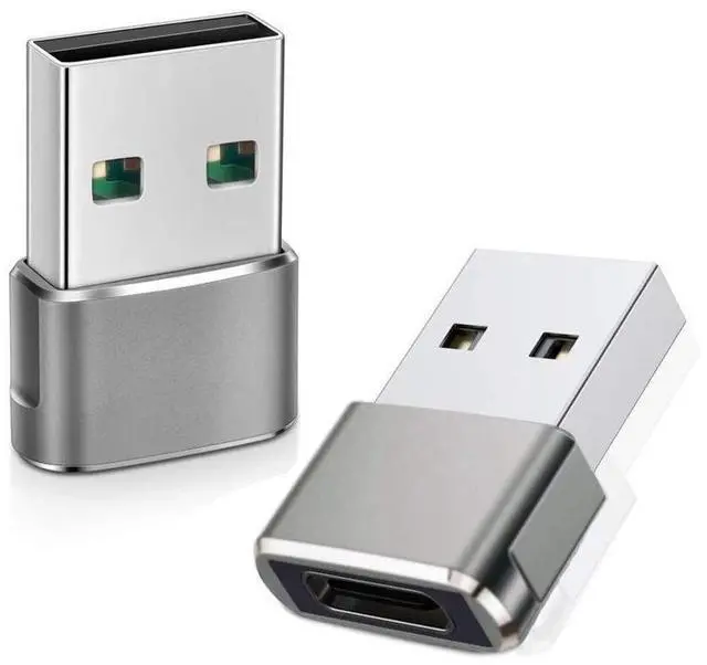 Main image of USB C to USB Adapter (2 Pack), USB-C Female to USB Male, USB Type C to USB OTG Adapter Compatible with MacBook Pro/Air 2015 Laptops, iPhone 11 Pro Max,Airpods iPad 2018,Samsung Galaxy S20 S20+ eokCXOY