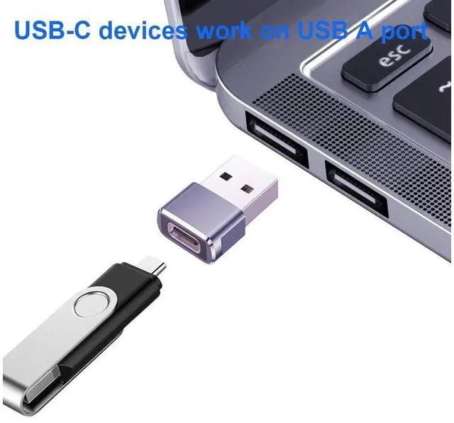 Alt view image 4 of 7 - USB C to USB Adapter (2 Pack), USB-C Female to USB Male, USB Type C to USB OTG Adapter Compatible with MacBook Pro/Air 2015 Laptops, iPhone 11 Pro Max,Airpods iPad 2018,Samsung Galaxy S20 S20+ eokCXOY