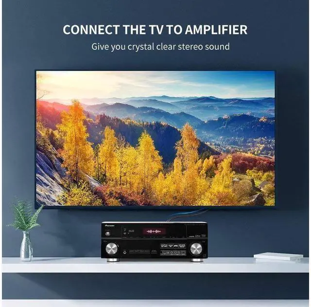 Alt view image 5 of 7 - RCA Stereo Cable/Cord (Dual 2 x RCA Male to 2 x RCA Male Audio Cable, Digital & Analogue, Double-Shielded, PRO Series) supports (Amplifiers, AV Receivers, Hi-Fi) 3 Feet