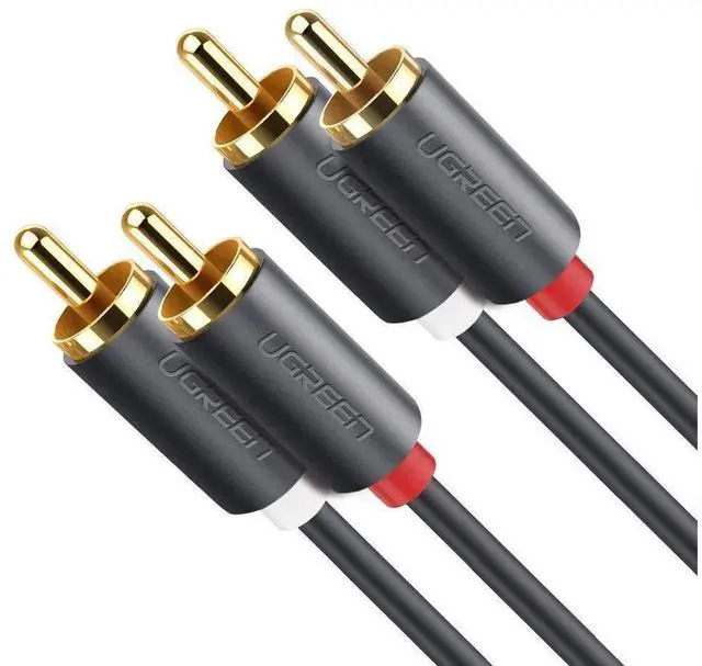 Main image of RCA Stereo Cable/Cord (Dual 2 x RCA Male to 2 x RCA Male Audio Cable, Digital & Analogue, Double-Shielded, PRO Series) supports (Amplifiers, AV Receivers, Hi-Fi) 3 Feet
