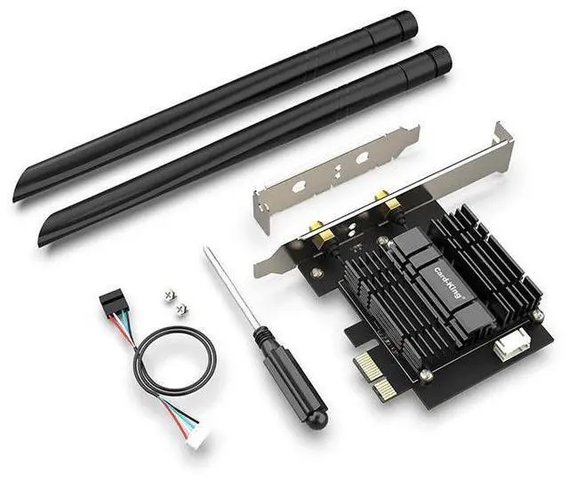 Alt view image 7 of 7 - 3000Mbps WiFi 6 PCI Express WiFi Card, Bluetooth 5.1 Dual Band 2.4G/5GHz 802. 11AC/AX Intel AX200 Chips Heat Sink Technology WiFi Network Adapter for PC Supports Windows10 (64bit) Only eokCXOY