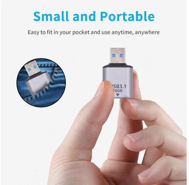 Alt view image 6 of 7 - USB Male to USB C Female Adapter (2 Pack), 10Gbps USB 3.1 to Type-C Extension Coupler Converter Extender Connector Support Fast Charging for PC, Laptop, Charger, Power Bank eokCXOY