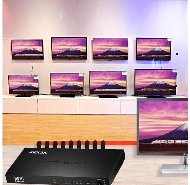 Alt view image 4 of 7 - HDMI Splitter - 8-Port - 4Kx2K 3D 1080P - HDMI Splitter 1 In 8 Out - 8 Way HDMI Splitter - HDMI Port Splitter -For PS 3/4, Xbox, HDTVs, projectors, PC monitors,Blu-ray DVD player eokCXOY