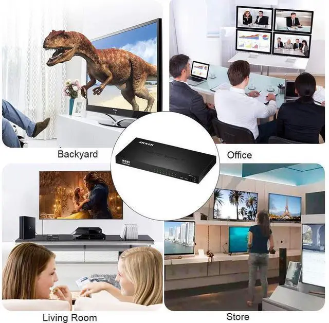 Alt view image 7 of 7 - HDMI Splitter - 8-Port - 4Kx2K 3D 1080P - HDMI Splitter 1 In 8 Out - 8 Way HDMI Splitter - HDMI Port Splitter -For PS 3/4, Xbox, HDTVs, projectors, PC monitors,Blu-ray DVD player eokCXOY