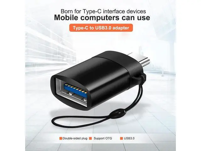 Alt view image 4 of 7 - USB C to USB 3.0 Adapter [3 Pack], OTG Thunderbolt 3 Adapters Converter ,Compatible with MacBook Pro 2018/2017,MacBook Air 2018,Surface Go,Chromebook,Galaxy S9 S8 Plus Note 9(Gray) eokCXOY