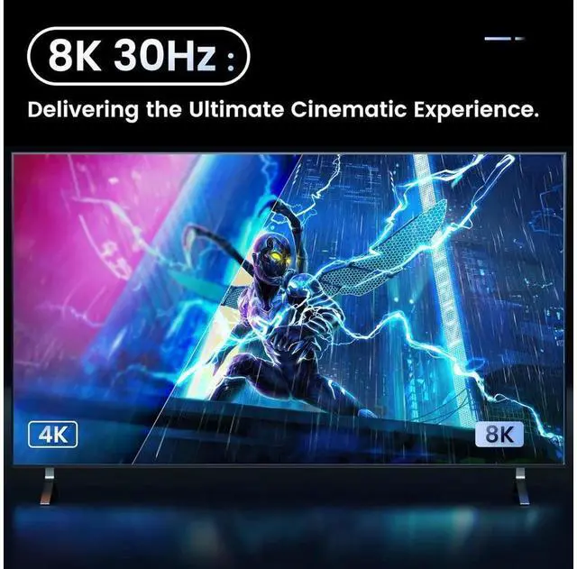 Alt view image 5 of 7 - 3 Ports 8K HDMI 2.1 Switch 3 in 1 Out 4K@120Hz 8K@60Hz HDMI Switcher Splitter with Remote, Support VRR ALLM Auto-Switching HDR 10 Dolby Vision/Avmos, for PS5/4, Xbox, PC, Apple-TV eokCXOY