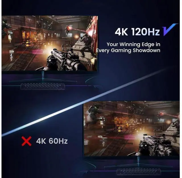 Alt view image 3 of 7 - 3 Ports 8K HDMI 2.1 Switch 3 in 1 Out 4K@120Hz 8K@60Hz HDMI Switcher Splitter with Remote, Support VRR ALLM Auto-Switching HDR 10 Dolby Vision/Avmos, for PS5/4, Xbox, PC, Apple-TV eokCXOY