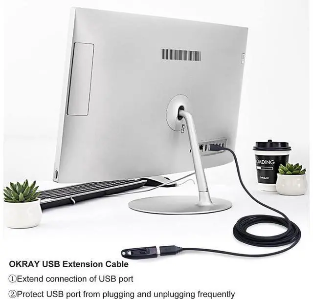 Alt view image 4 of 7 - USB Extension Cable 16FT, 1 Pack USB 3.0 Extension Cable Extender Cord Type A Male to A Female Nylon Braided with Gold Plated Connector for Playstation/PS4, USB Flash Drive/Hard Drive (Black, 5M)