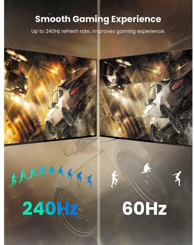 Alt view image 5 of 7 - DisplayPort 1.4 Cable 6.6ft / 2M, 8K DP Cable 32.4Gbps 8K@60Hz 4K 144Hz 2K@165Hz 1080P@240hz, 8K Ultra High Speed HDR, HBR3 Nylon Braided Display Port Cable for Laptop, PC, TV, Gaming Monitor eokCXOY