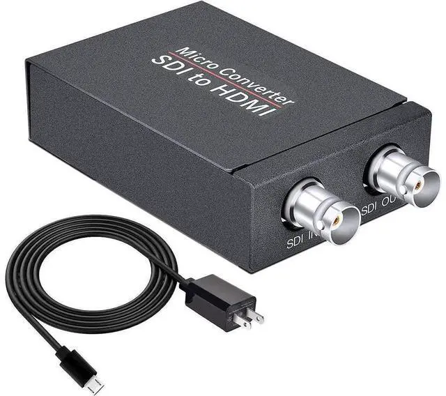 Main image of 1080P SDI to HDMI, 3G-SDI/HD-SDI/SD-SDI to HDMI Converter Adapter,SDI in HDMI Out, SDI in SDI Out Loopout 1080P @60Hz Video Audio Splitter, Auto Format Detection and Stereo Audio De-embedder eokCXOY