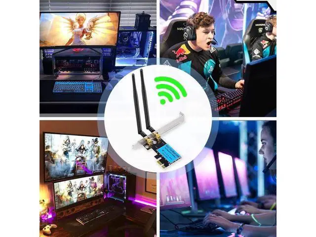 Alt view image 6 of 7 - Wireless Adapter PCI Express Network Card, Dual-Band 2.4G/5.8G Desktop Computer Built-in WiFi Adapter AC1200M, PCI-E Wifi Card with 1200Mbps Transmission Rate for Windows 10/Windows 8/Windows 7