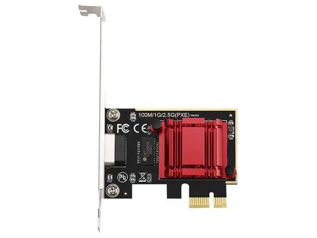 Alt view image 2 of 6 - 2.5GBase-T PCIe Network Adapter RTL8125B 2500/1000/100Mbps PCI Express Gigabit Ethernet Card RJ45 LAN Controller Support PXE for Windows/Linux/MAC with Low Profile eokCXOY