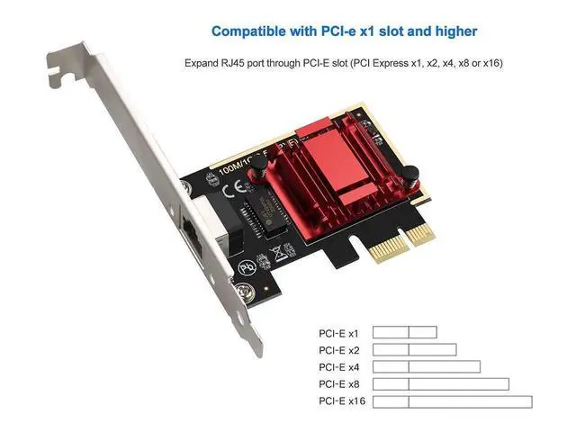 Alt view image 5 of 6 - 2.5GBase-T PCIe Network Adapter RTL8125B 2500/1000/100Mbps PCI Express Gigabit Ethernet Card RJ45 LAN Controller Support PXE for Windows/Linux/MAC with Low Profile eokCXOY