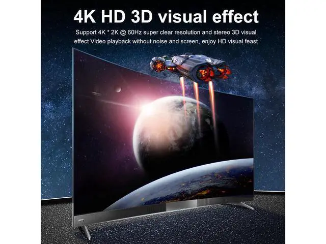 Alt view image 7 of 7 - 4K@60fs HDMI Splitter 1x4 HDMI 2.0 Splitter 4 Display (Same Time) 3.5mm Audio Output Optical SPDIF Toslink with Power Supply for HDTV Blu-ray DVD HD-DVD Players PS3 PS4 XBOX PC laptop eokCXOY