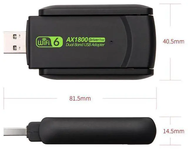 Alt view image 6 of 7 - AX1800 WiFi 6 USB Adapter for Desktop PC Wireless Network Adapter with 2.4GHz 5GHz High Gain Dual Band 5dBi Antenna WPA3 Supports Windows 11/10 eokCXOY