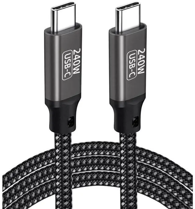 Main image of USB C to USB C Cable 240W 6.6ft / 2M, Type C to Type C Cable, PD3.1 Fast Charging Cord Type C 48V 5A Nylon Braided Cable for M-a-c-B-o-o-k Pro i-P-a-d Pro Gal-axy S22/A10 Other USB C Devices