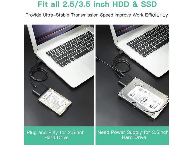 Alt view image 4 of 7 - SATA to USB 3.0 Adapter Cable,ZEXMTE USB 3.0 to SATA III Hard Driver Adapter External Converter for 2.5 3.5 Inch SSD/HDD Data Transfer eokCXOY