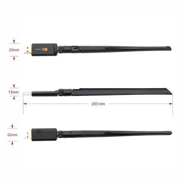 Alt view image 6 of 7 - 1200Mbps USB 3.0 Wireless Wifi Adapter Superspeed Network Card RTL8812 2.4G 5G Dual Band Wireless Wifi Dongle Receiver with AC Antenna For Laptop Desktop PC eokCXOY