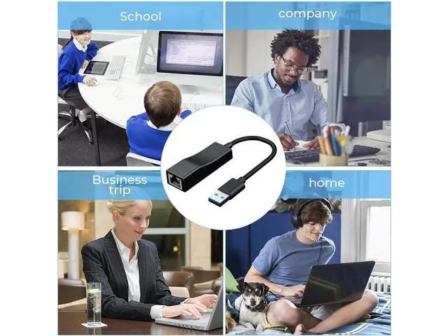 Alt view image 7 of 7 - USB 3.0 to Ethernet Adapter, USB 3.0 to 1000Mbps Network Adapter,USB to RJ45 LAN Wired Adapter for Mac-Book, Chrome-book, Windows 10,8.1,Mac OS 10.6,Surface Pro Linux,fire Stick,Laptop eokCXOY