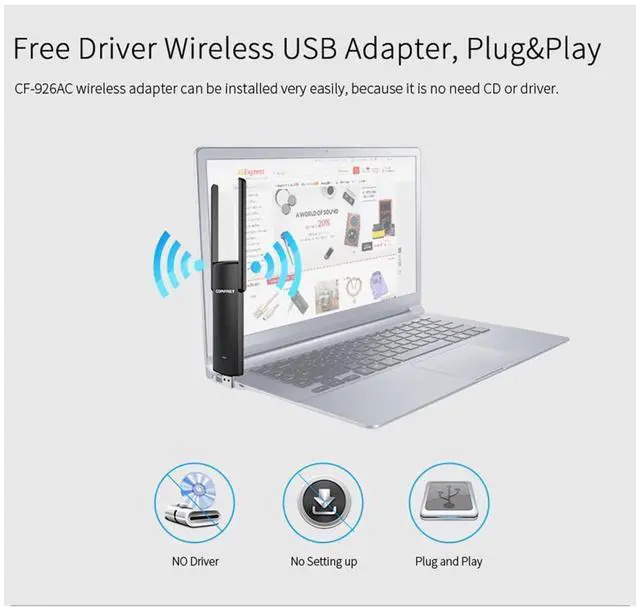 Alt view image 5 of 7 - 1200Mbps Wireless Adapter Dual Band 2.4G & 5G AC Router Wireless Signal USB3.0 WiFi Speed Adapter Extender WiFi External Network Cards for Laptop Computer PC Windows xp,Win7 Win8 /8.1 (32 bit. 64 bit