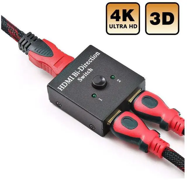 Main image of HDMI Switch Bi-direction 4K HDMI Splitter 2 x 1/1 x 2 No External Power Required 2 Ports HDMI Switcher Supports Ultra HD 4K 3D 1080P for PS4 Xbox Fire Stick Roku eokCXOY