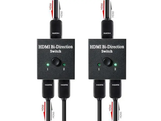 Alt view image 2 of 7 - HDMI Switch Bi-direction 4K HDMI Splitter 2 x 1/1 x 2 No External Power Required 2 Ports HDMI Switcher Supports Ultra HD 4K 3D 1080P for PS4 Xbox Fire Stick Roku eokCXOY