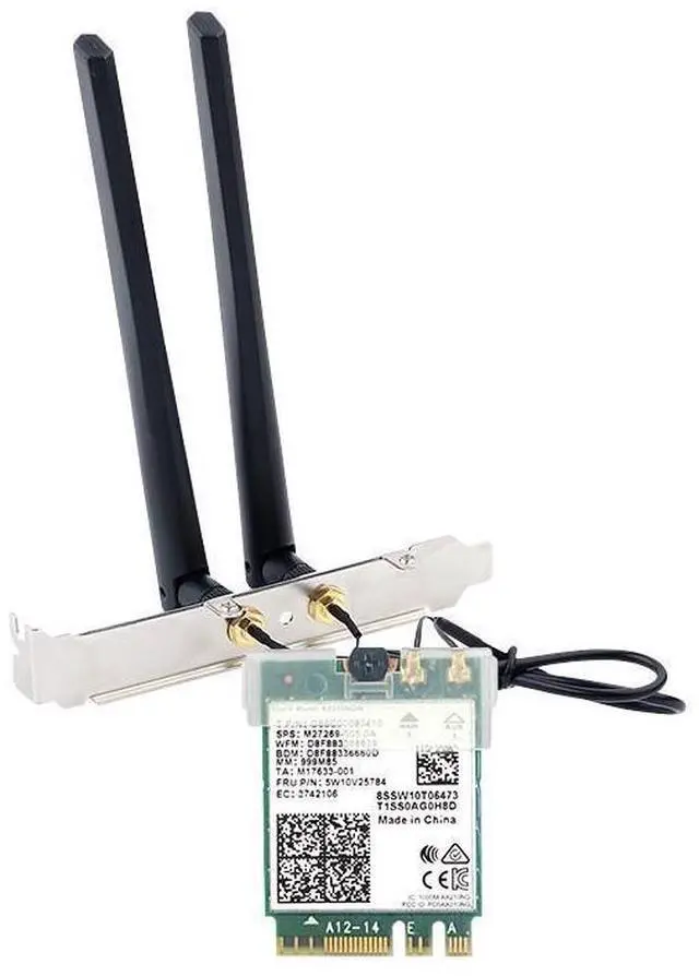 Alt view image 3 of 7 - M.2 Desktop Kit Intel AX210 Dual Band wifi Card Wi-Fi 6E AX210NGW M.2 Wifi Bluetooth 5.2 card Wireless Network 802.11ax Adapter for Windows 10