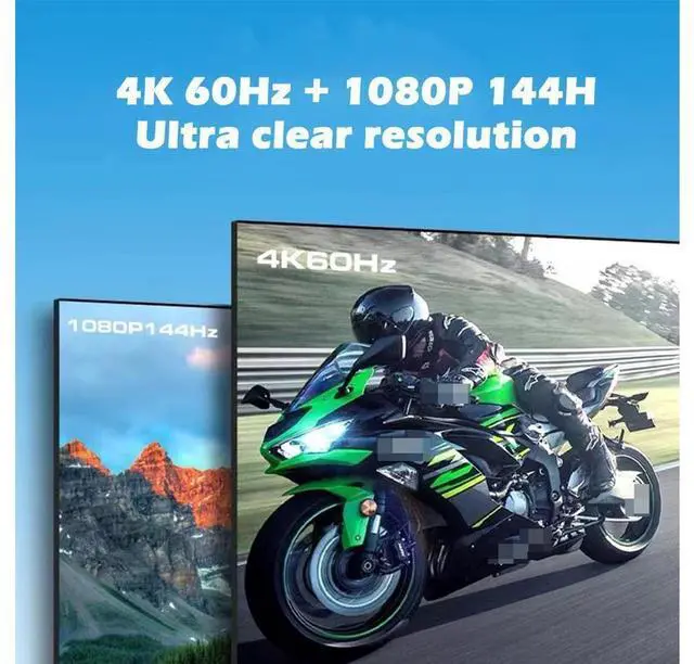 Alt view image 4 of 7 - 2 Port KVM Switch HDMI Dual Monitor Switcher for 2 Computers and 2 Monitors, 4K @60Hz 2x2 HDMI + HDMI Dual Monitor KVM Switch with Hotkey Switching and 3.5mm Jack Audio Output eokCXOY