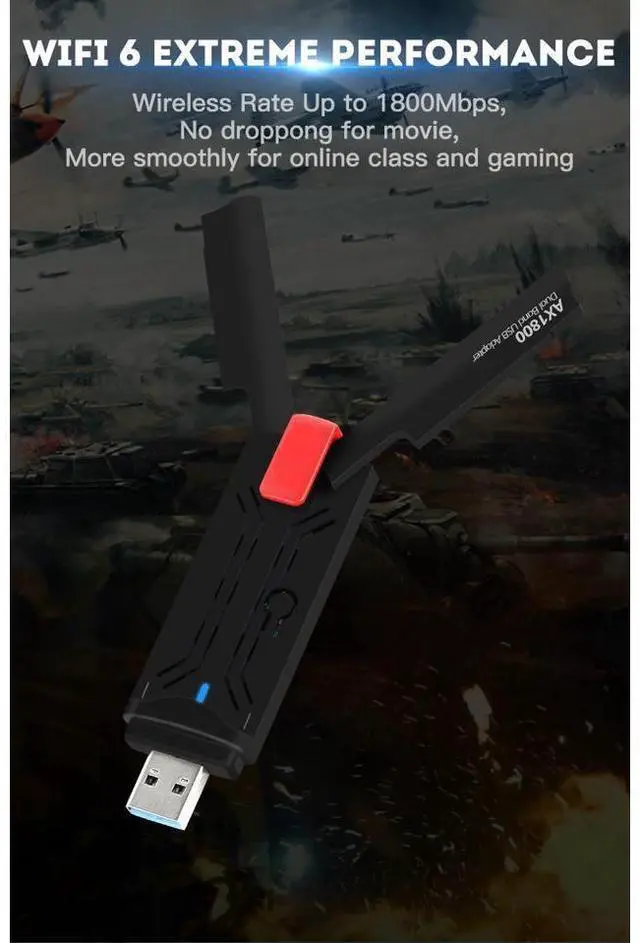 Alt view image 6 of 7 - FU-AX1800P WiFi 6 USB Network wifi Adapter USB 3.0 wifi Card 2.4/5GHz 802.11ax 1800Mbps wifi WLAN Adapter Dual Band USB wifi 6 Card Wireless Adapter for Desktop PC Windows 7/10/11 eokCXOY