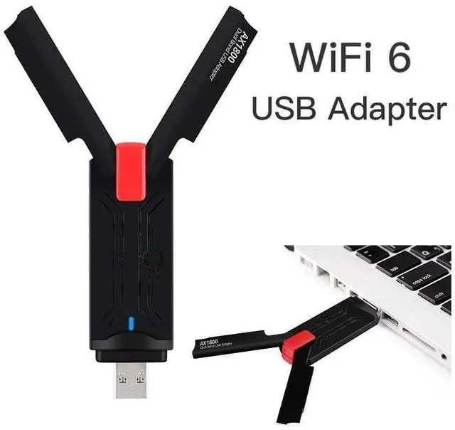 Alt view image 2 of 7 - FU-AX1800P WiFi 6 USB Network wifi Adapter USB 3.0 wifi Card 2.4/5GHz 802.11ax 1800Mbps wifi WLAN Adapter Dual Band USB wifi 6 Card Wireless Adapter for Desktop PC Windows 7/10/11 eokCXOY