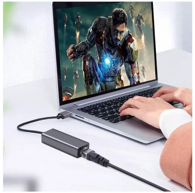 Alt view image 4 of 7 - Network Adapter USB 3.0 to Ethernet RJ45 LAN Gigabit Adapter for 10/100/1000 Mbps USB Ethernet Adapter Compatible with Mac OS X, Linux, Chrome OS, Windows 10/8.1/8/7/XP/Vista eokCXOY