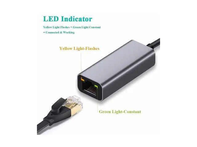 Alt view image 5 of 7 - Network Adapter USB 3.0 to Ethernet RJ45 LAN Gigabit Adapter for 10/100/1000 Mbps USB Ethernet Adapter Compatible with Mac OS X, Linux, Chrome OS, Windows 10/8.1/8/7/XP/Vista eokCXOY