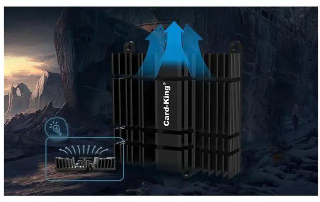 Alt view image 3 of 7 - Cardking PCIe WiFi 6 card for desktop PC, 3000 Mbps 802.11AX dual band wireless Bluetooth 5.1 adapter with magnetic antenna base, MU-MIMO, OFDMA, Advanced Heat Sink Support Windows 10 64bit (BLACK)