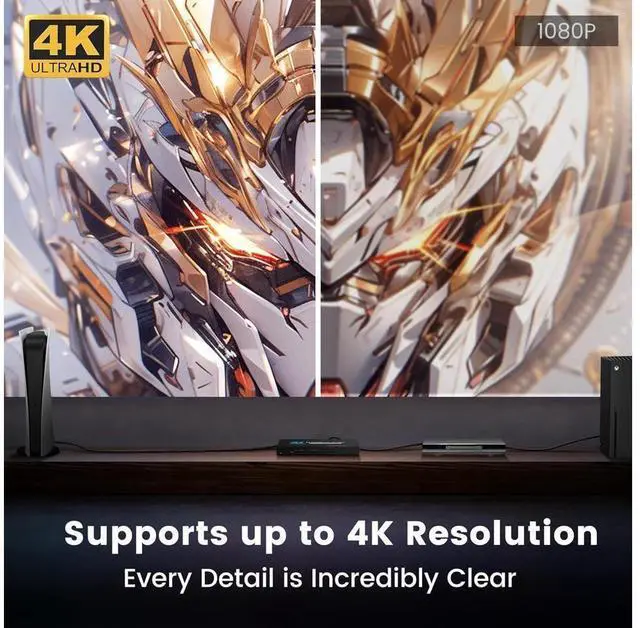 Alt view image 5 of 7 - 7 Port HDMI Switch 7 in 1 Out 4K@60Hz, 7x1 HDMI Switcher with IR Remote, 7 Port HDMI Selector Box Support HDMI2.0, Do-l-by Vision/At-mos, HDR10 for Xbox, Switch, PS5/4, Roku, Fire Stick eokCXOY