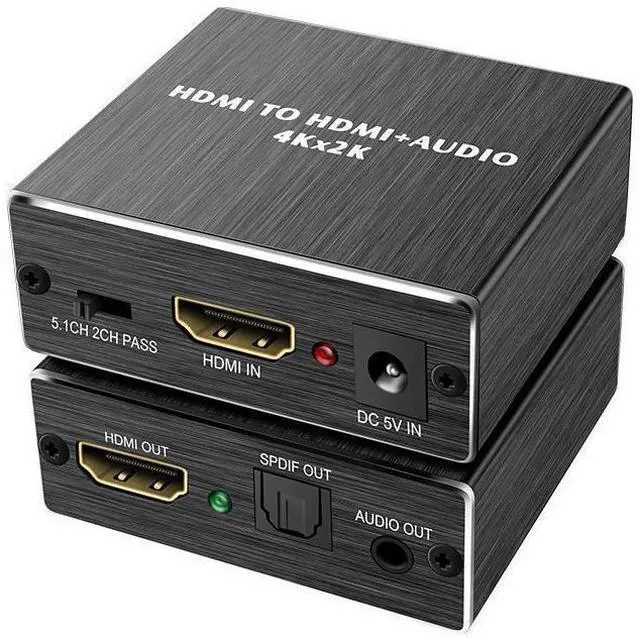 Main image of HDMI-compatible Audio Extractor Stereo Converter HDMI to HDMI +SPDIF 3D Optical Toslink Stereo Audio Splitter Extractor Converter eokCXOY