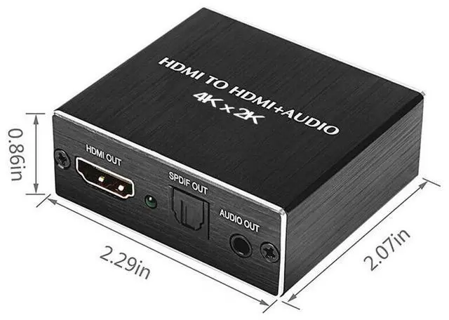 Alt view image 7 of 7 - HDMI-compatible Audio Extractor Stereo Converter HDMI to HDMI +SPDIF 3D Optical Toslink Stereo Audio Splitter Extractor Converter eokCXOY