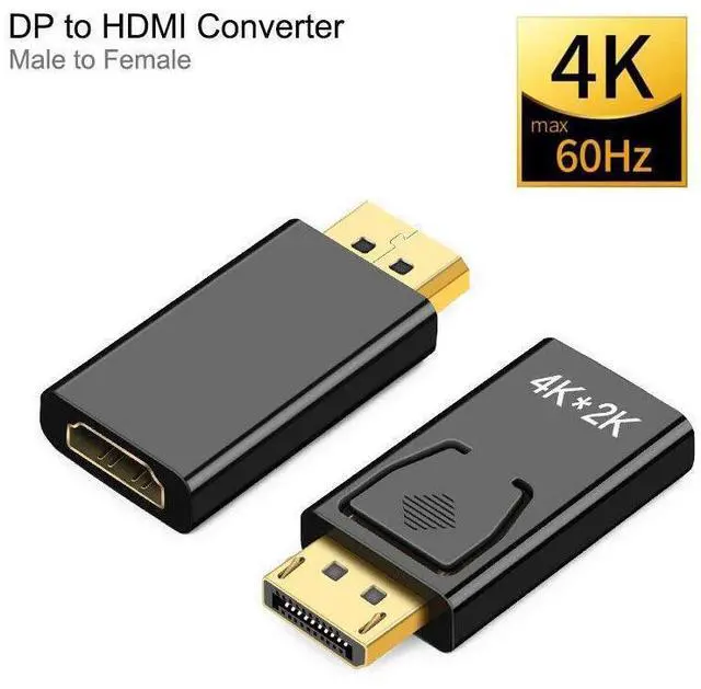 Main image of DP To HDMI Max 4K/2160P Display Port DP Male To HDMI Female Adapter Black High Quality Dp To Hdmi Converter For HDTV PC,2-PACK eokCXOY