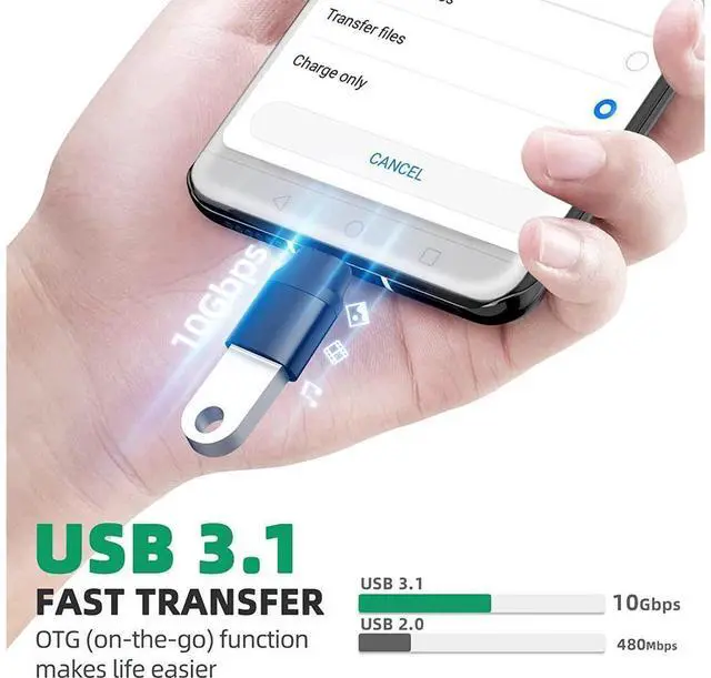 Alt view image 5 of 6 - USB C to USB Magnetic Adapter 24Pins USB C Male to USB A Female Adapter 2 Pack with PD 60W Charge 10Gbps USB3.1/USB3.0 for M-a-c-B-o-o-k Pro /Air and More Type C Devices eokCXOY